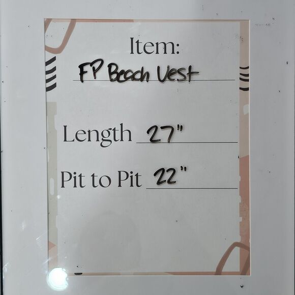 Free People Beach Veda Sweater Vest Celestial Indigo Medium Coastal Grandma - Picture 8 of 8